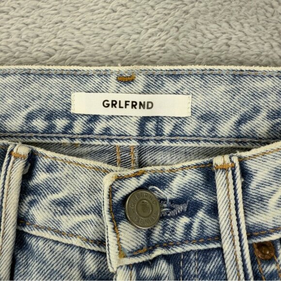 Grlfrnd Karolina Jeans Size 25 Light Blue Distressed - Picture 9 of 16